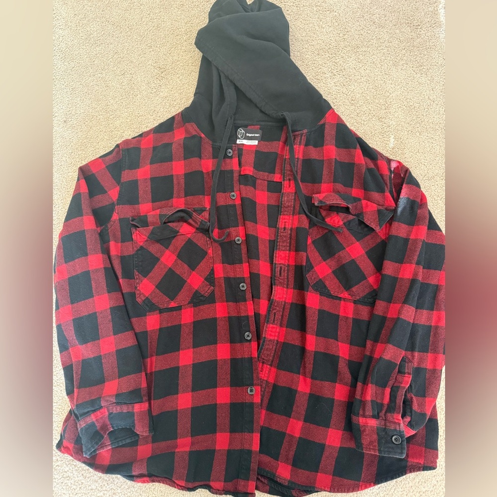 Original Use Red and Black Checkered Shirt size XXL